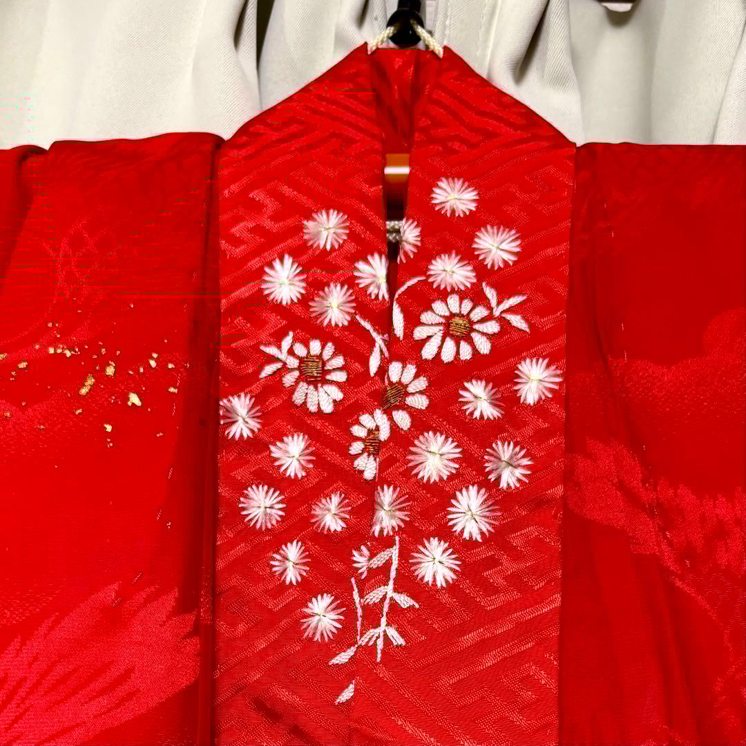 【七五三 七歳女の子　正絹　着物　帯　襦袢　草履バッグ　小物類】