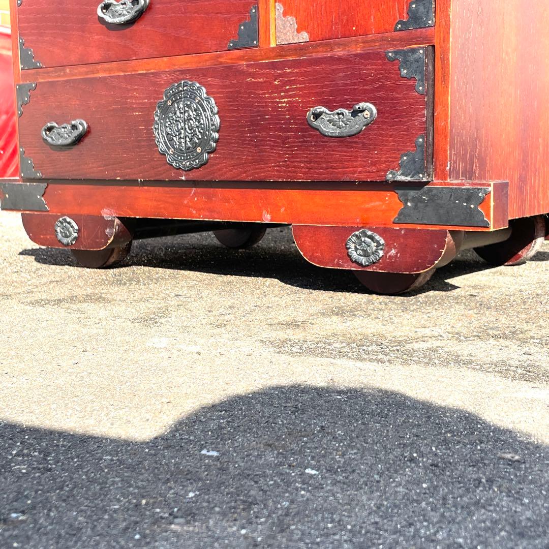 アンティーク キャスター付き 箪笥 車箪笥 キャビネット レトロ