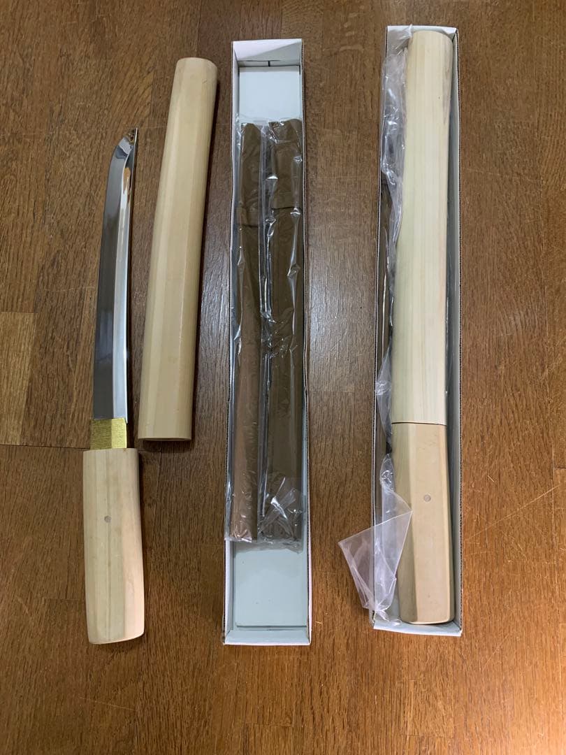 短刀　尾形刀剣　模造刀　OG-55 白鞘短刀9寸(2本セット)