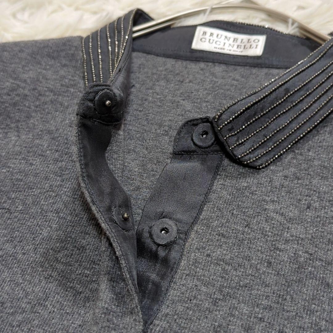 極美品 ブルネロクチネリ S モニーレ ポロシャツ ストレッチ コットン シルク