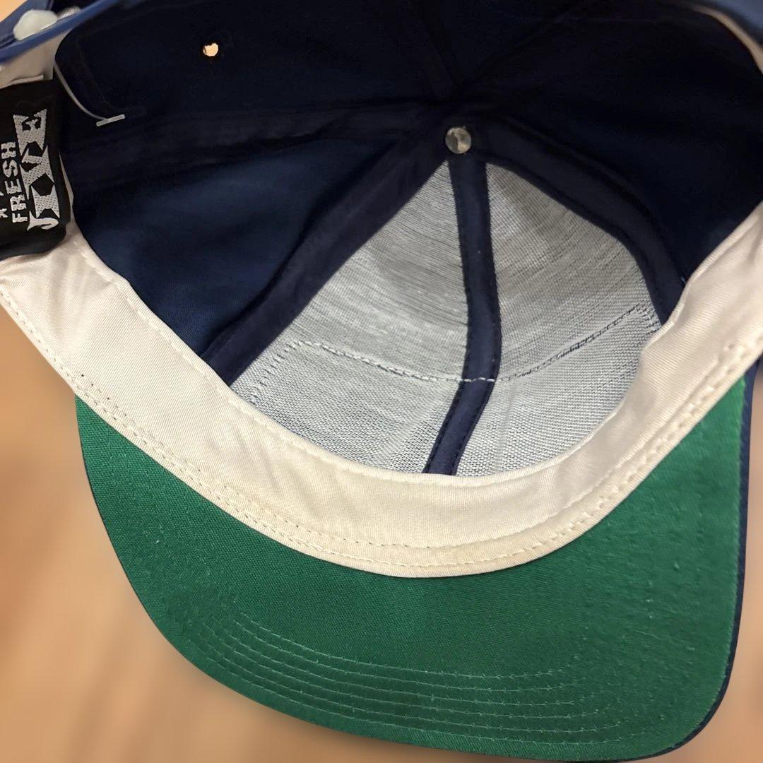 FRESH JIVE 刺繍ロゴ ネイビーキャップ USA製　90's 未使用