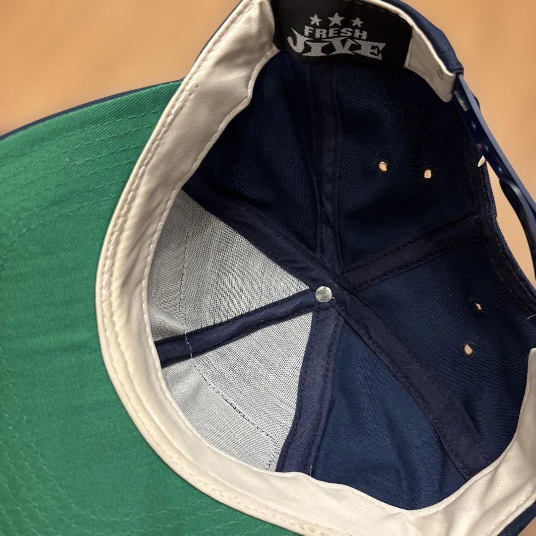 FRESH JIVE 刺繍ロゴ ネイビーキャップ USA製　90's 未使用