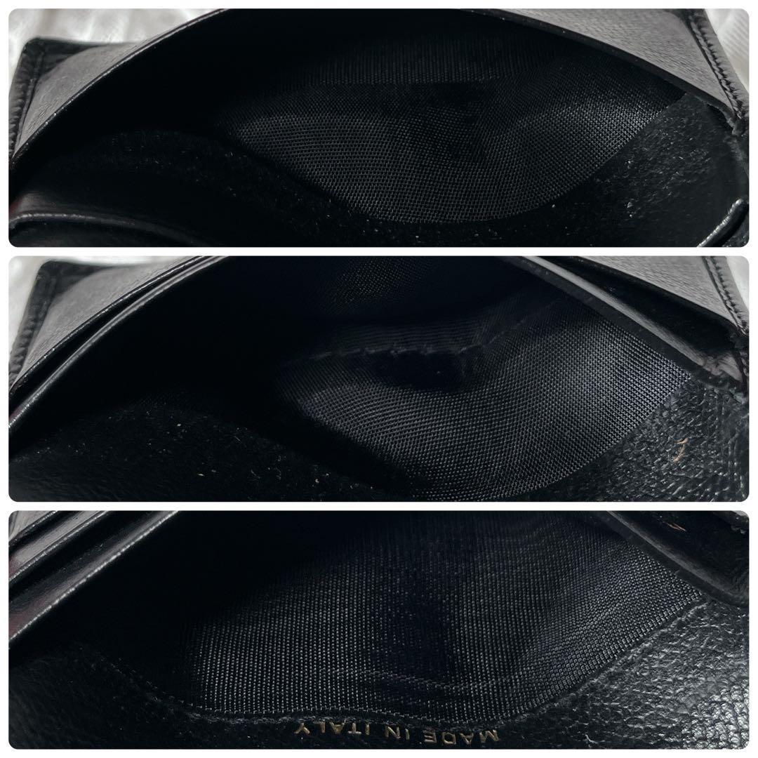 CHANEL ブラック 三つ折り財布　シャネル　ココマーク　レザー　コンパクト