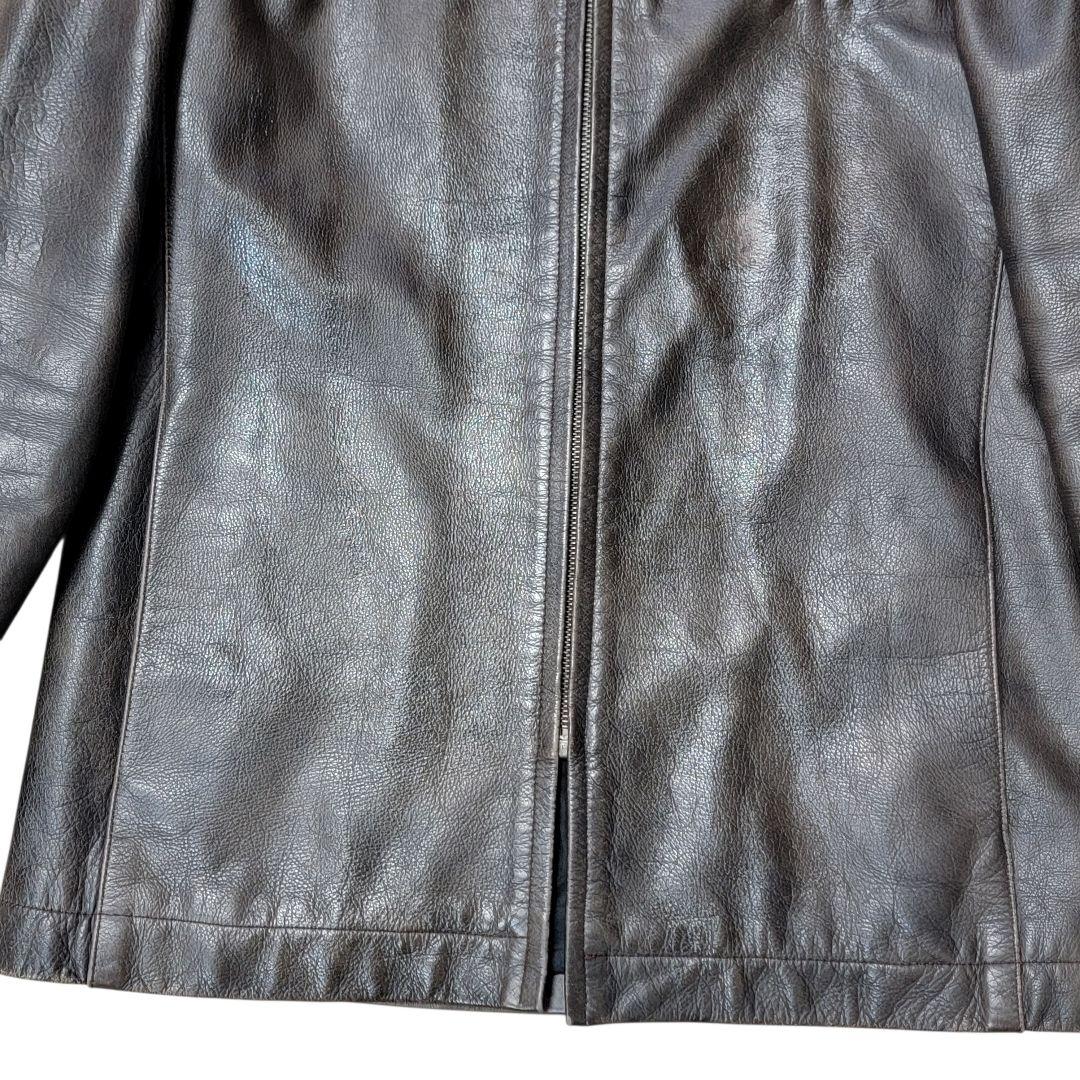 90S フランス製 アーペーセー APC 牛革 レザージャケット トラッカー