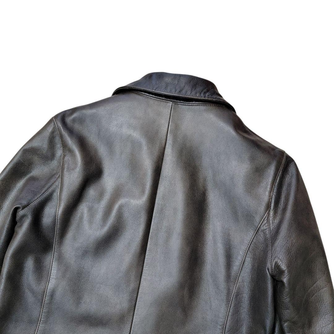 90S フランス製 アーペーセー APC 牛革 レザージャケット トラッカー