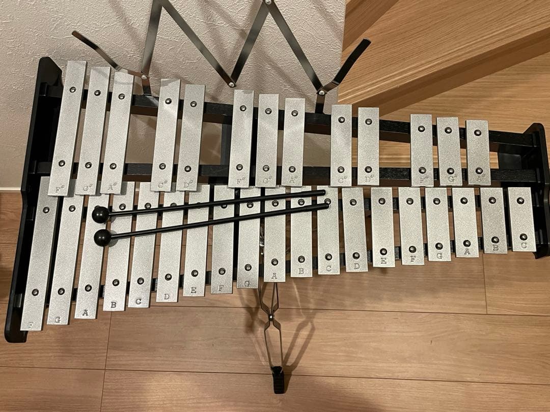 グロッケン 鉄琴 32音 スタンド付属 マレットx2本