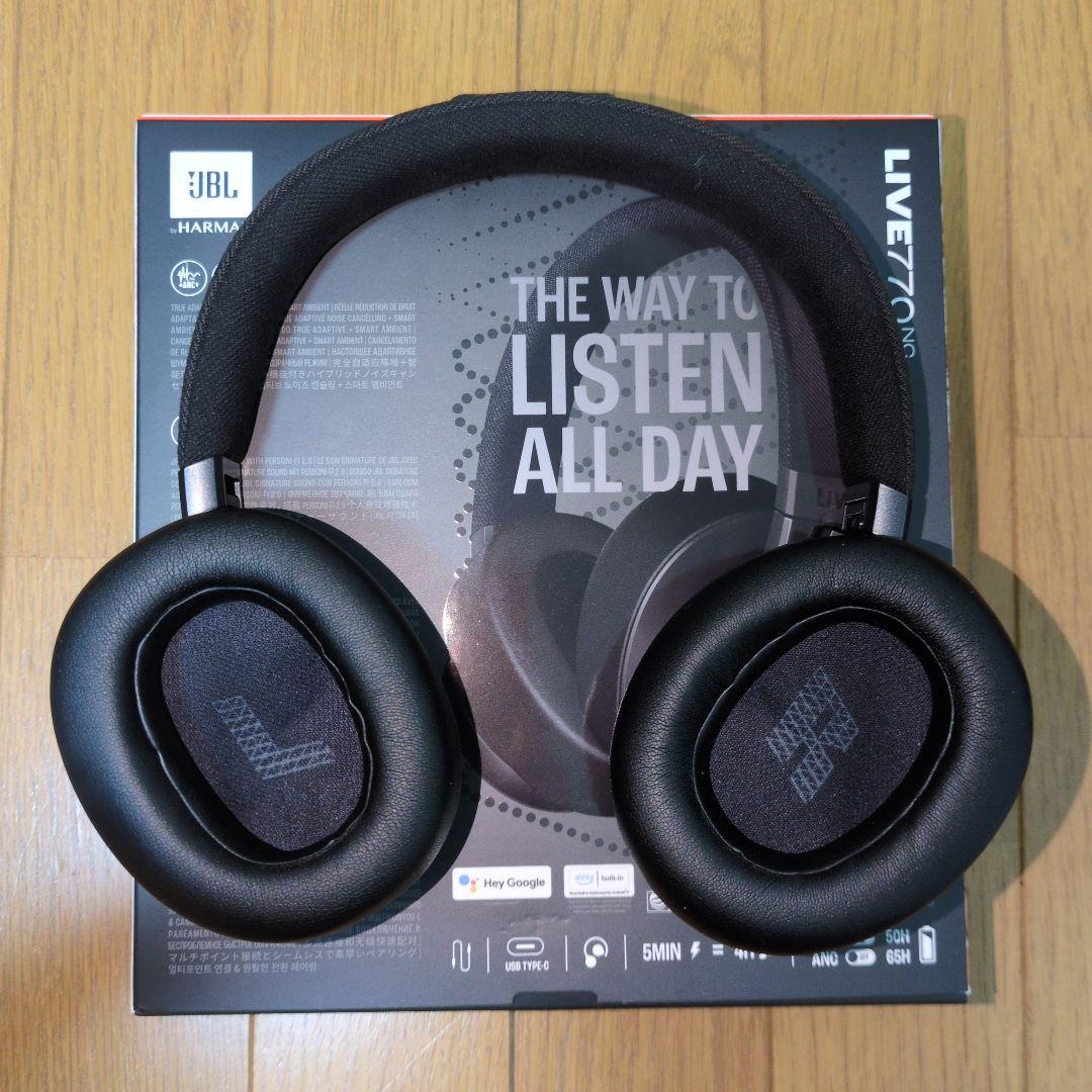 JBL LIVE 770NC ワイヤレスヘッドホン　ブラック　美品