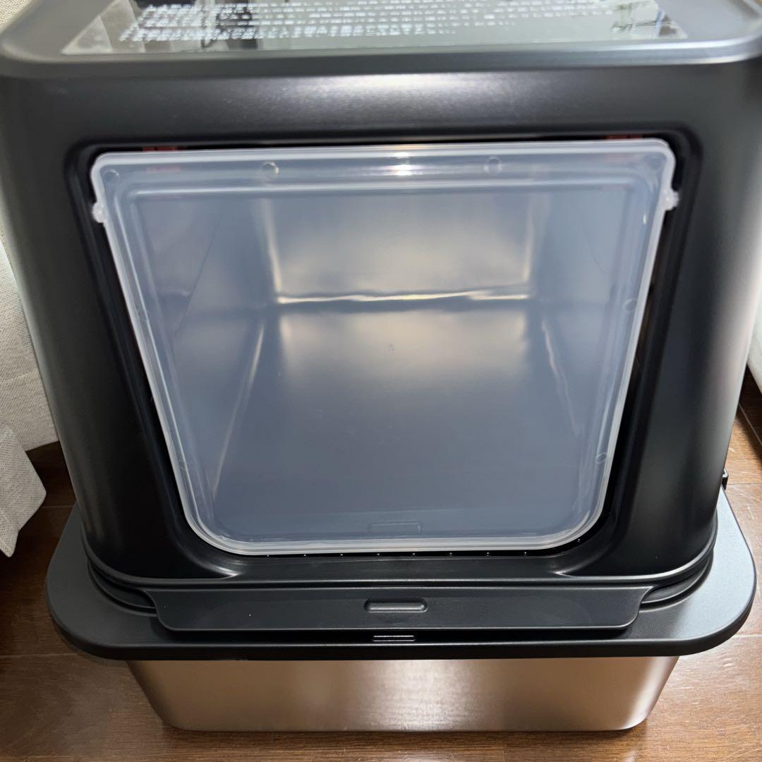 猫 トイレ 自動脱臭 大型 深型 猫砂ステンレス 自動空気清浄機能付き 洗える