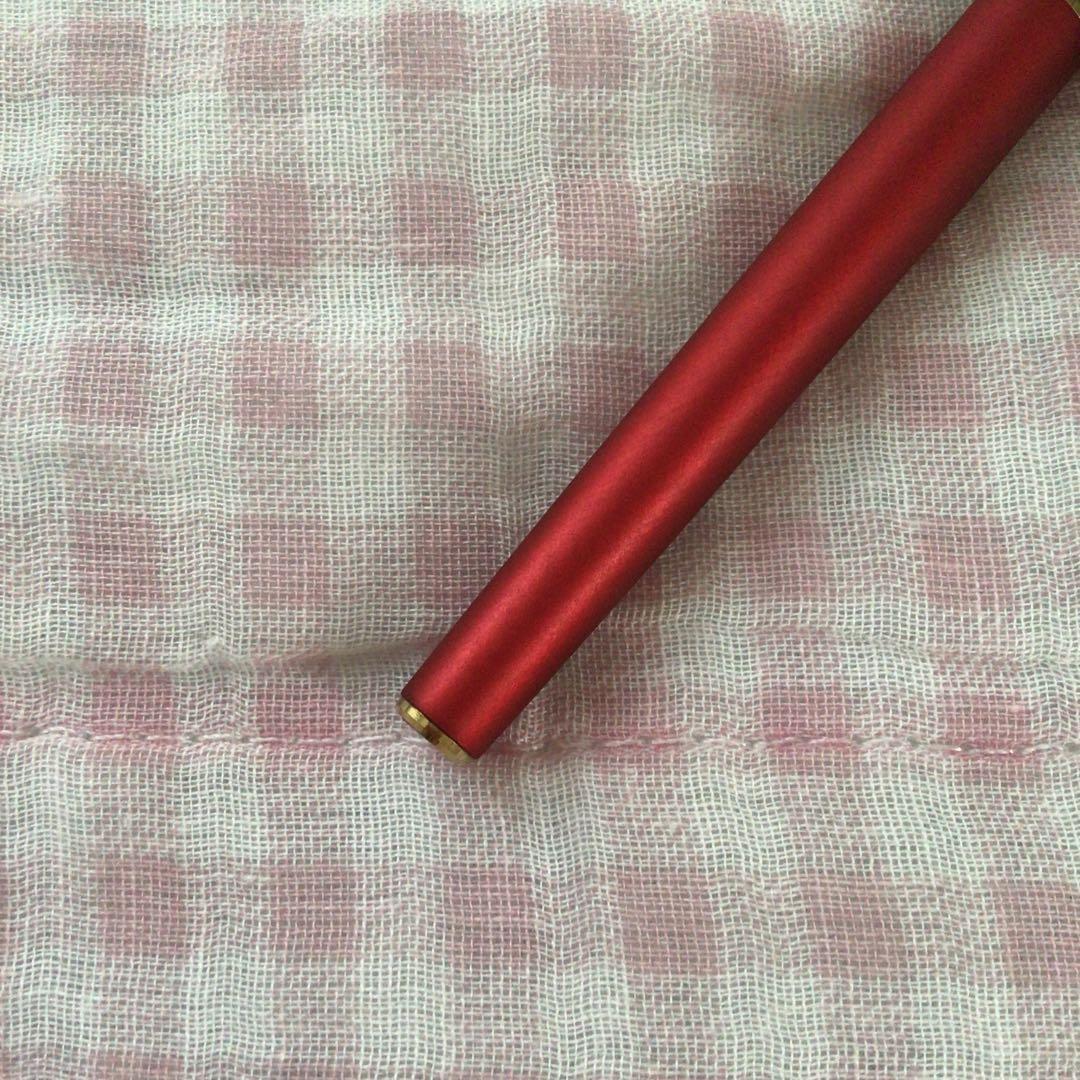 セーラー 万年筆 トライデント ヘアライン 全方向筆記 赤 細字 廃盤