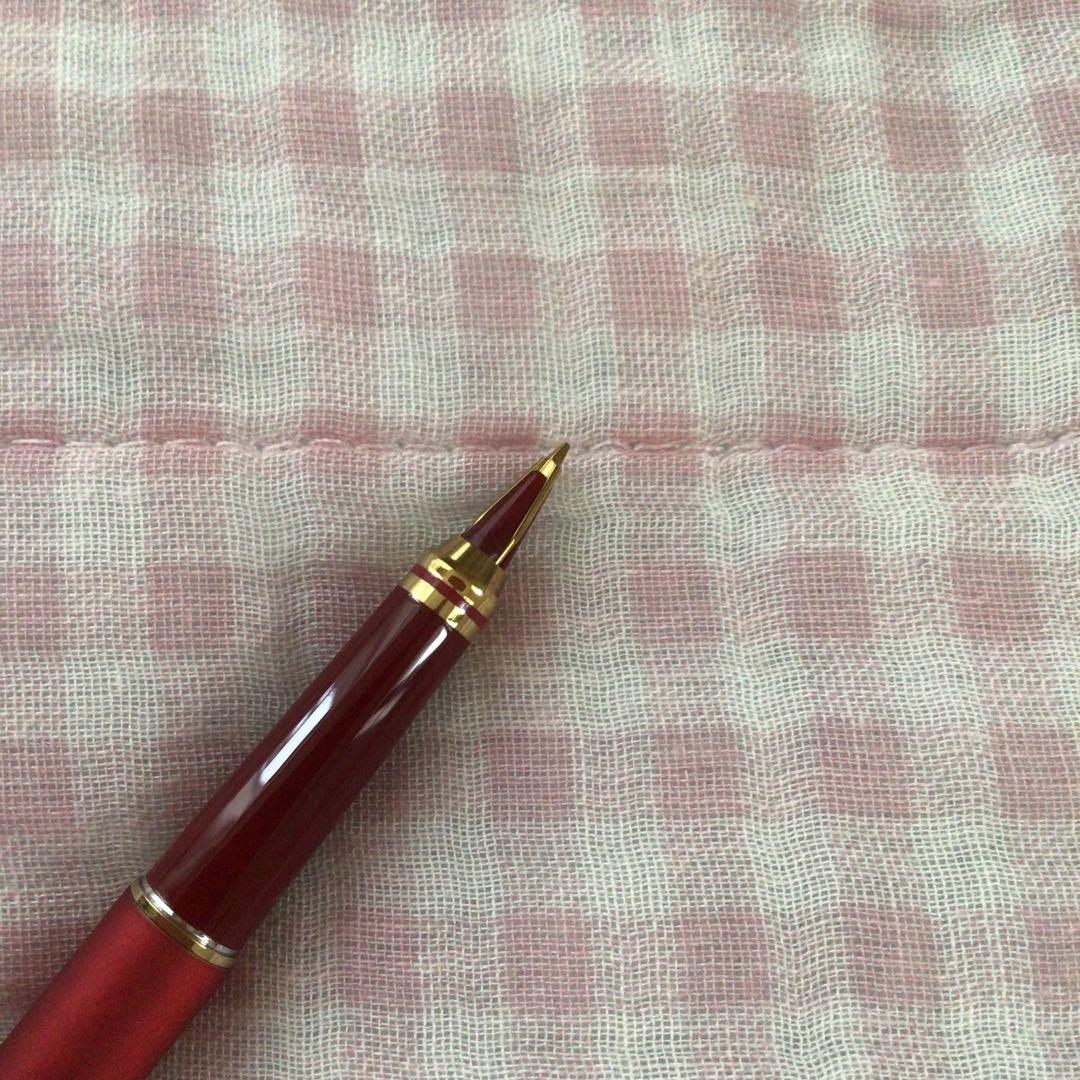 セーラー 万年筆 トライデント ヘアライン 全方向筆記 赤 細字 廃盤