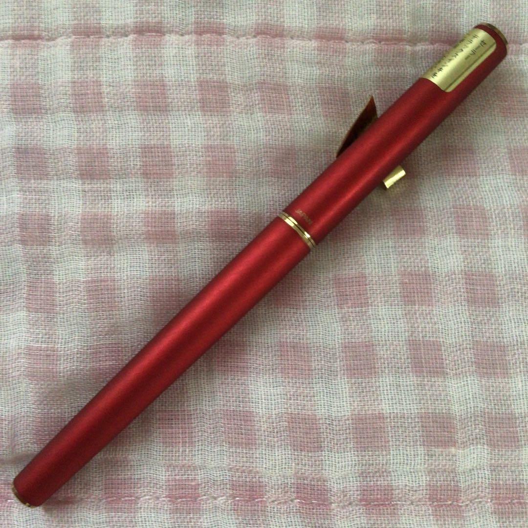 セーラー 万年筆 トライデント ヘアライン 全方向筆記 赤 細字 廃盤