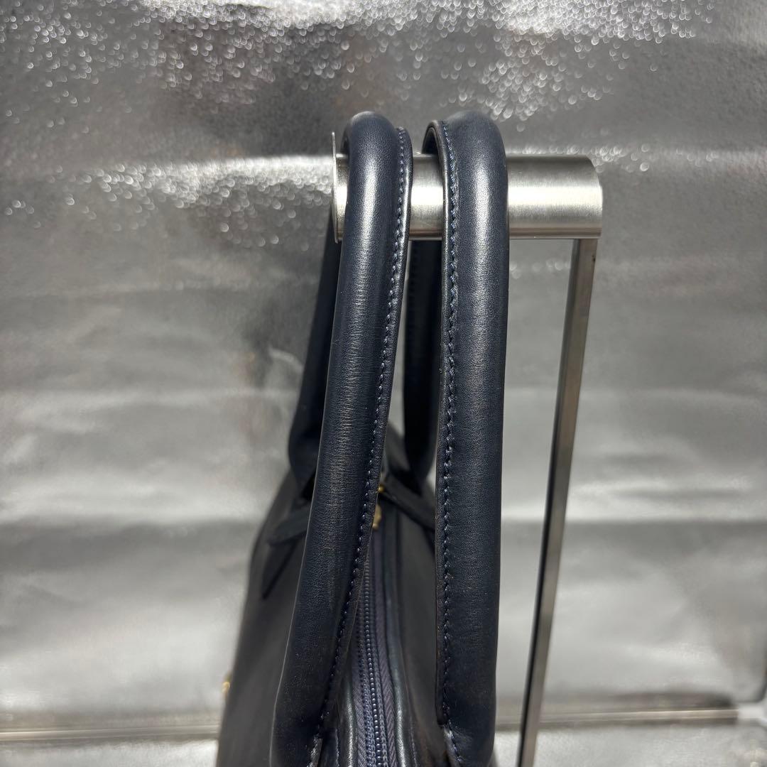 【希少】バリー　ハンドバッグ　レザー　ブラック　金具　ヴィンテージ