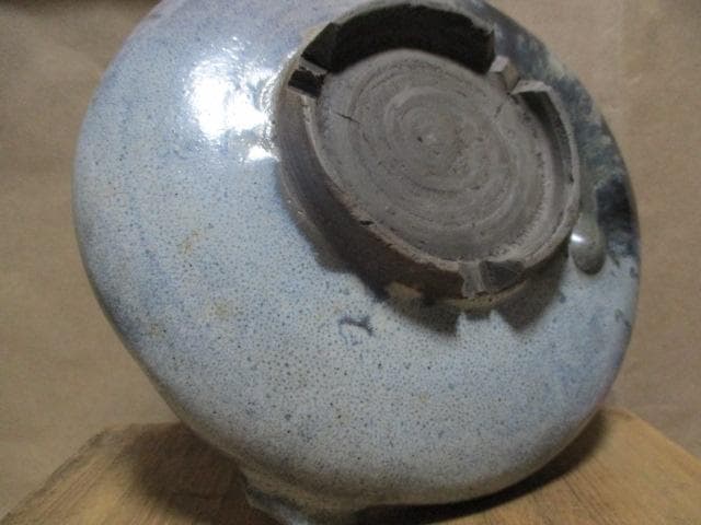 古唐津朝唐双耳古皿　古箱付き　I31-2
