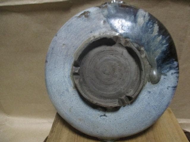 古唐津朝唐双耳古皿　古箱付き　I31-2