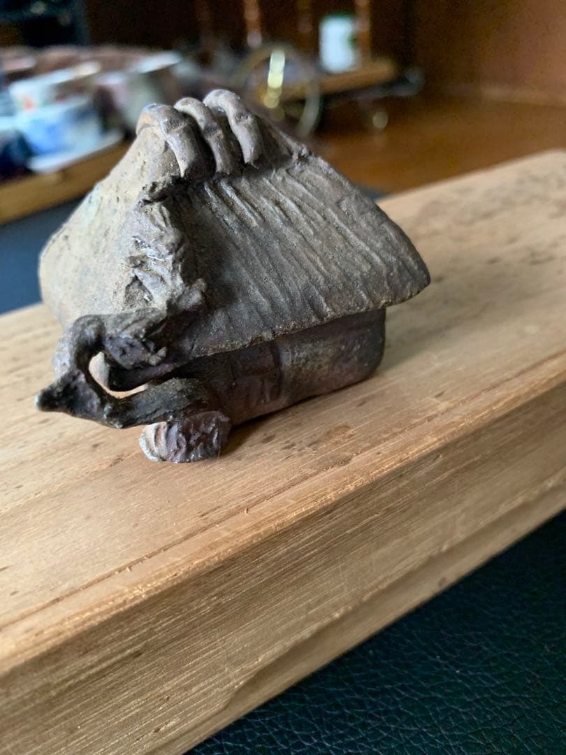 ミニチュア置物、ミニ盆栽に最適　和風インテリア　在銘あり　盆栽用添景物ミニ盆栽