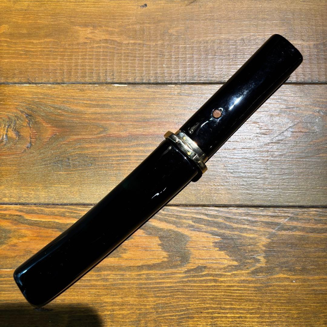 日本刀残欠クラフトナイフNo.85 筑前国住宗次 黒鞘