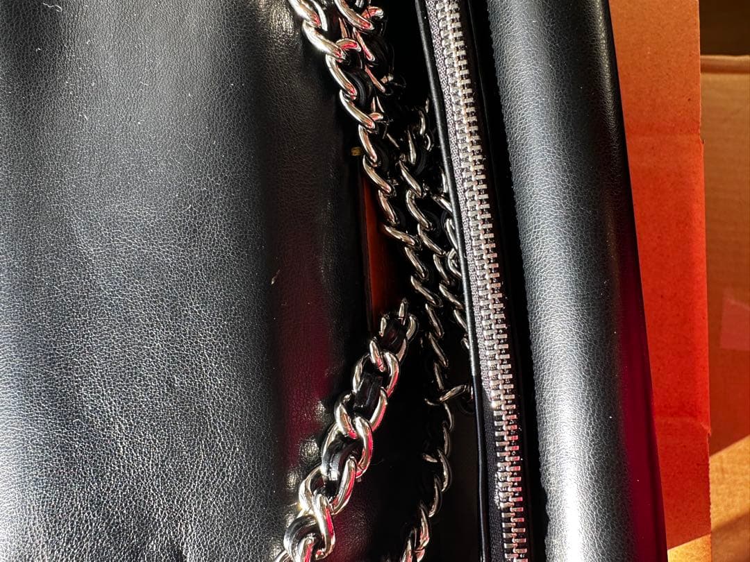 【訳あり】COACHコーチ cp150 タビーショルダー26黒Cマークシルバー色