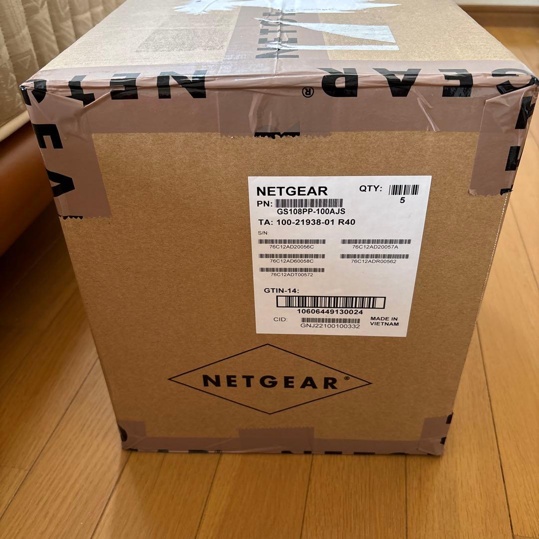 NETGEAR GS108PP 8ポートスイッチ　5個