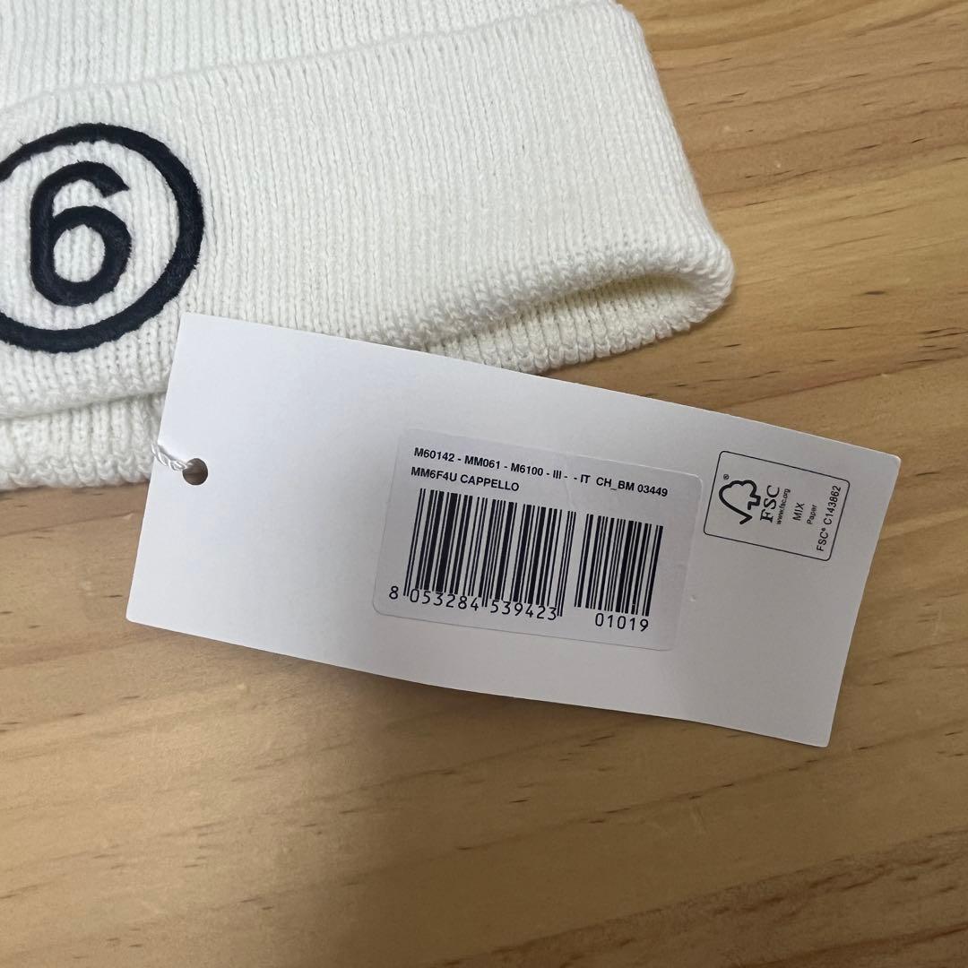 MM6 Maison Margiela 6 ロゴマーク　刺繍　ニット帽　ビーニー