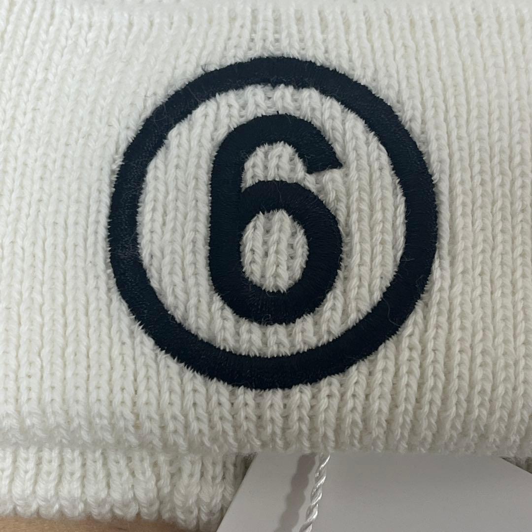 MM6 Maison Margiela 6 ロゴマーク　刺繍　ニット帽　ビーニー