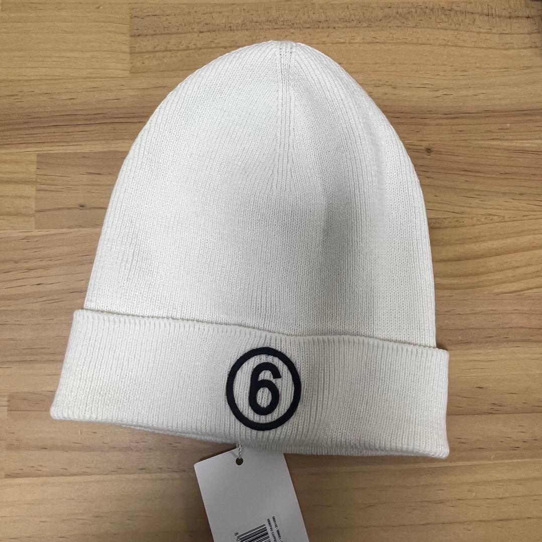 MM6 Maison Margiela 6 ロゴマーク　刺繍　ニット帽　ビーニー