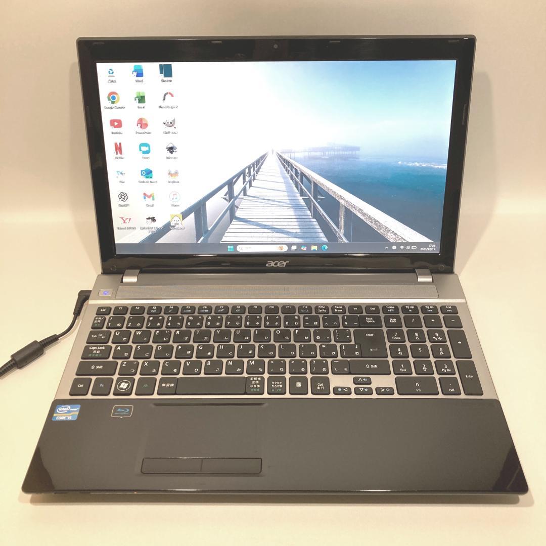 初心者✨ブルーレイ・オフィス✨黒シルバー✨すぐ使えるノートパソコン◇D420-1