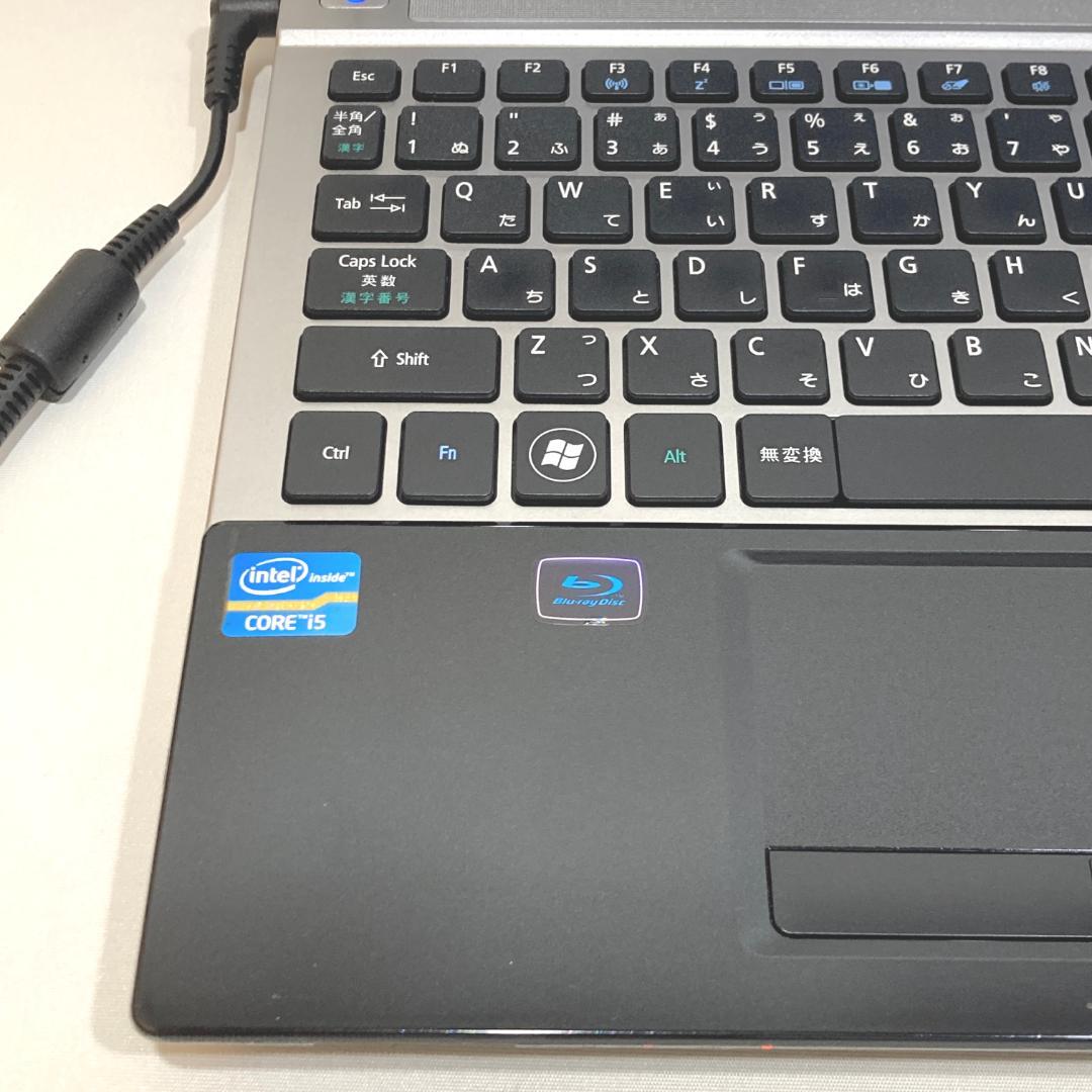 初心者✨ブルーレイ・オフィス✨黒シルバー✨すぐ使えるノートパソコン◇D420-1