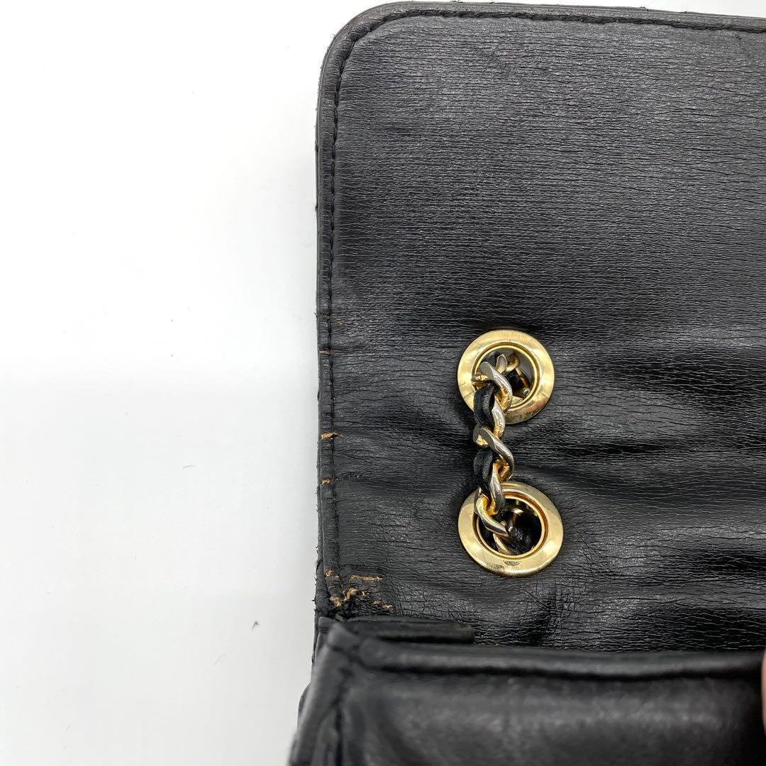 【美品】ジバンシー　ショルダーバッグ　ダブルチェーン　キルティング　レザー　黒