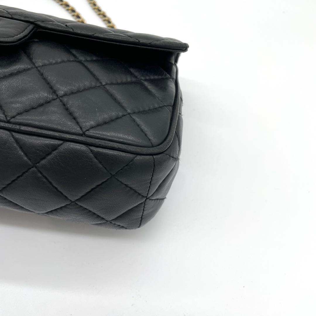 【美品】ジバンシー　ショルダーバッグ　ダブルチェーン　キルティング　レザー　黒