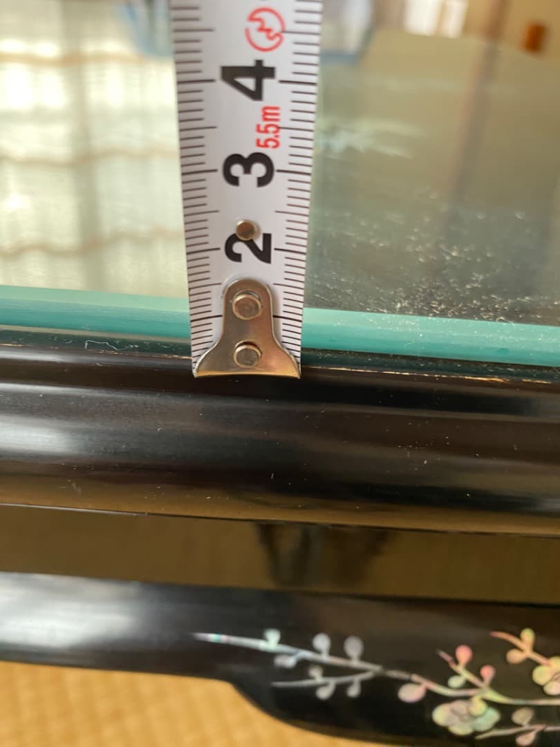 昭和レトロ ヴィンテージ　螺鈿細工 梅小鳥　木製漆塗り 座卓 センターテーブル