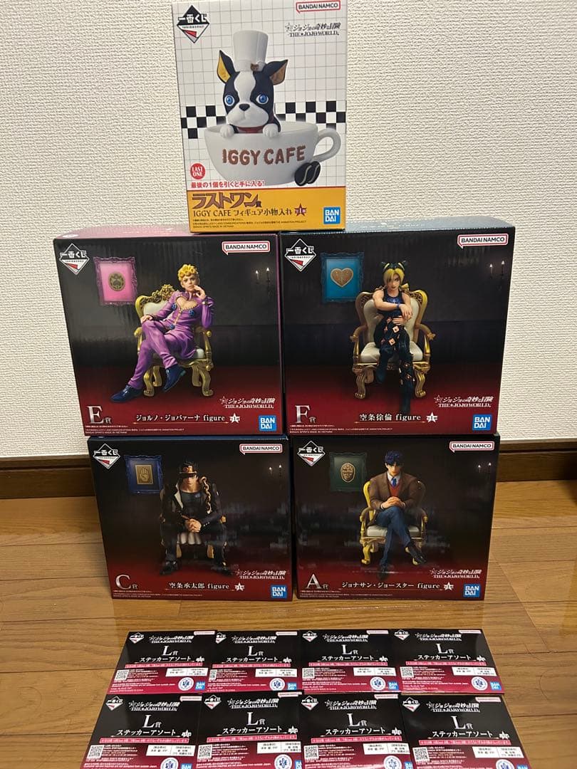 ジョジョワールド　一番くじ　A B E F ラストワン　ジョルノ　承太郎　徐倫