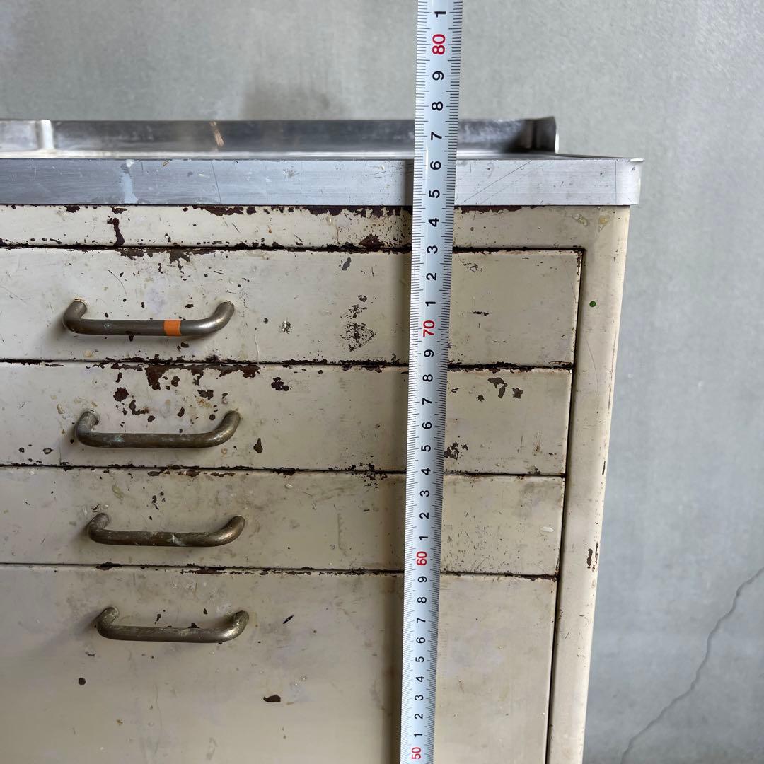 インダストリアル　ビンテージ デンタルキャビネット　工具箱　作業台