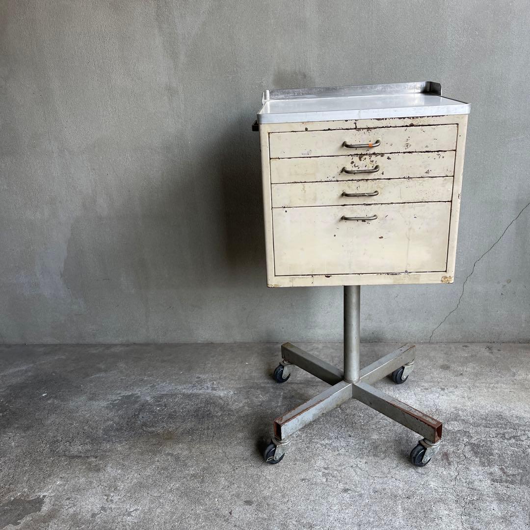 インダストリアル　ビンテージ デンタルキャビネット　工具箱　作業台