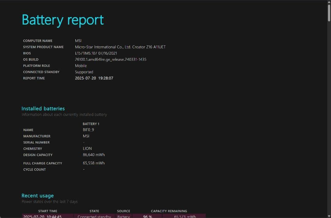 MSI ​Creator Z16 A11UET 英語配列