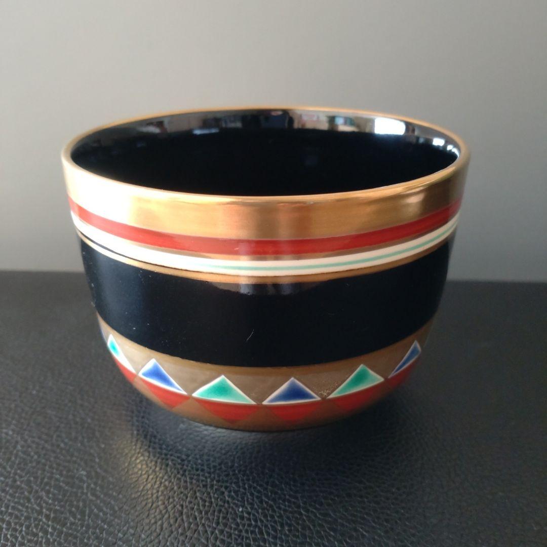 茶碗　京焼　祥堂　金彩独楽絵　抹茶碗　共箱なし　茶道具