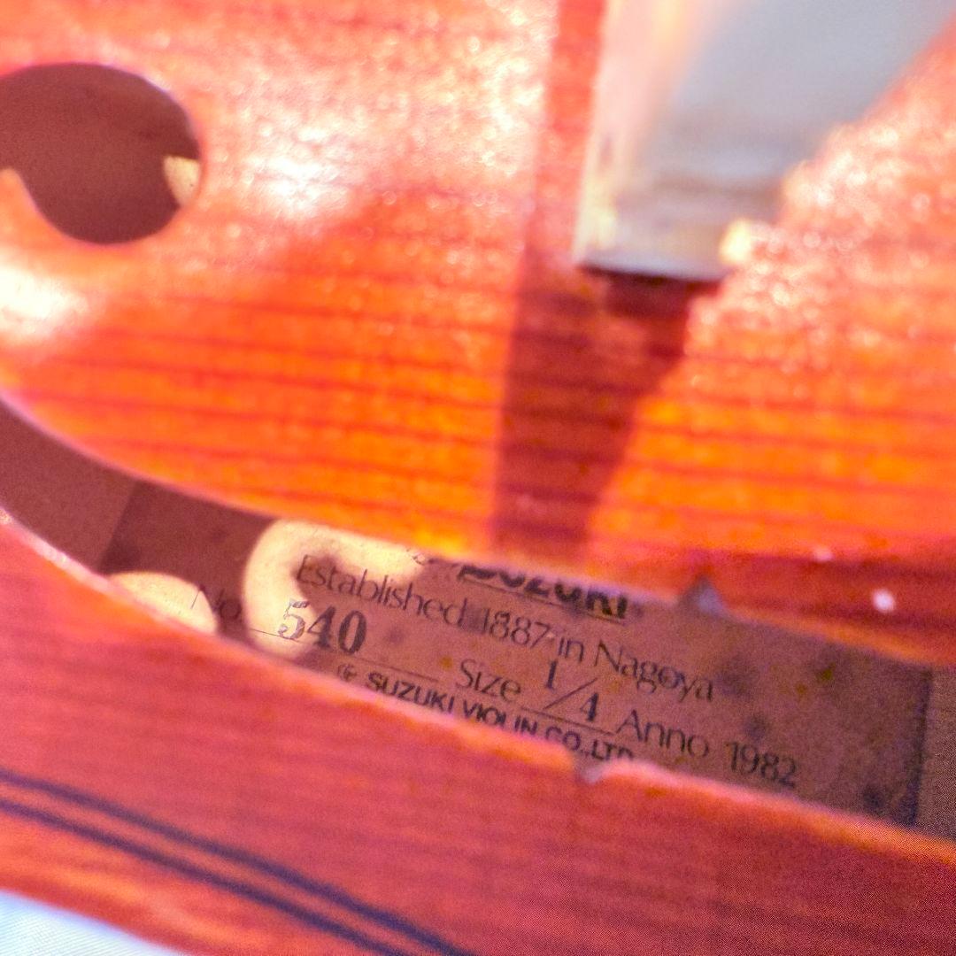 SUZUKI 鈴木バイオリン　No.540 1/4 希少スケール 1982年製