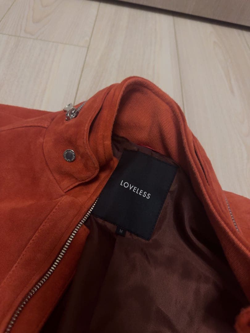 LOVELESS オレンジ スエード シングルライダースジャケットM