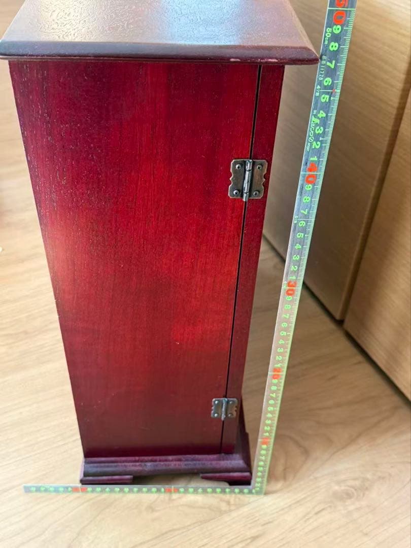 木製ガラスキャビネット飾り棚小型収納棚 昭和レトロ