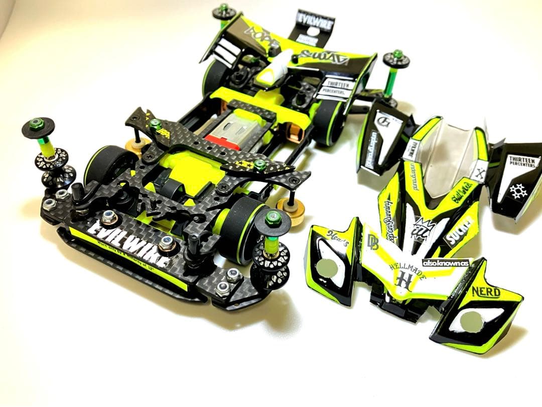 ミニ四駆　完成品　MSフレキ　ハリケーンソニック　フルカウル