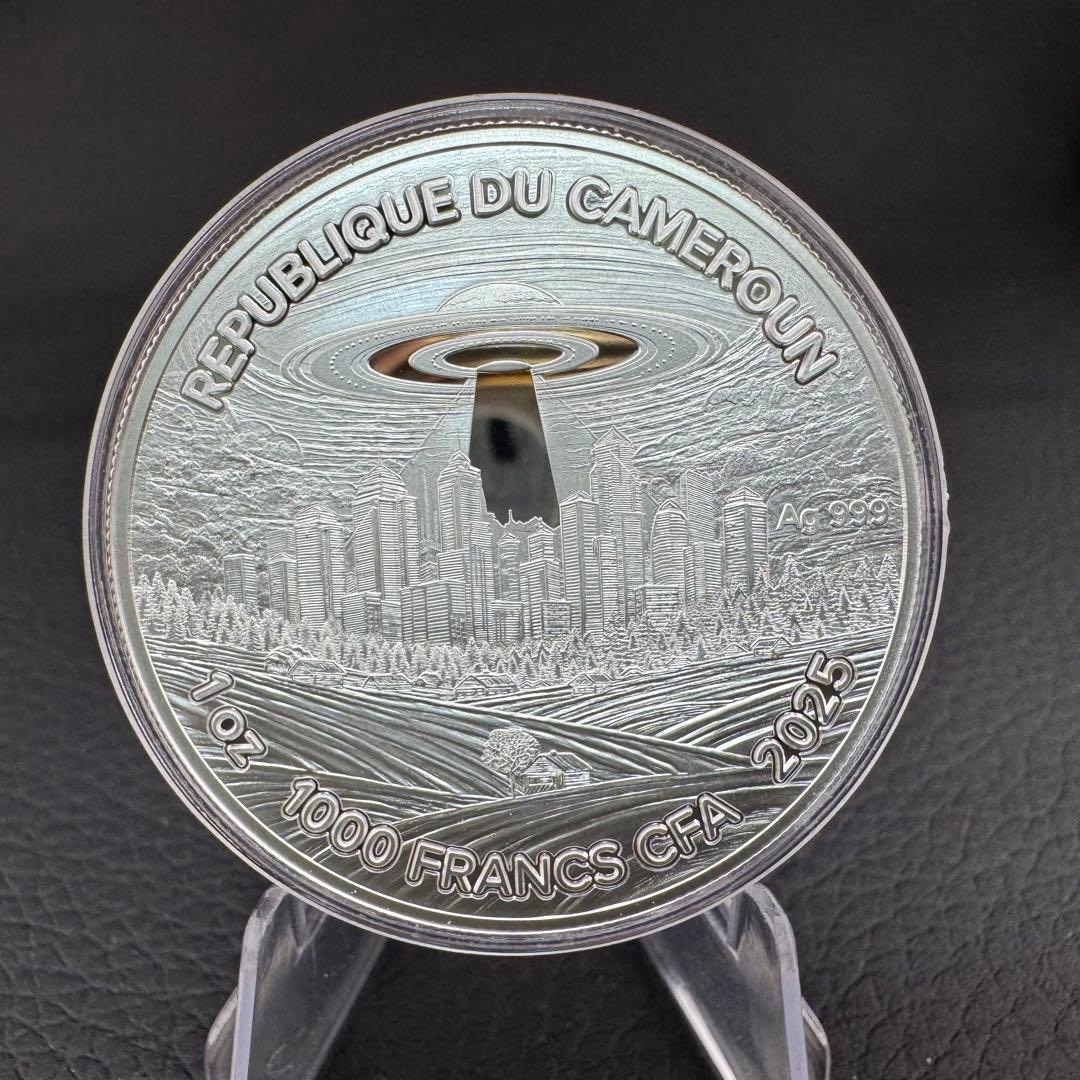 1000枚限定 カラー 特殊加工 銀貨 ゴッホ 「星空夜」 保証書付き