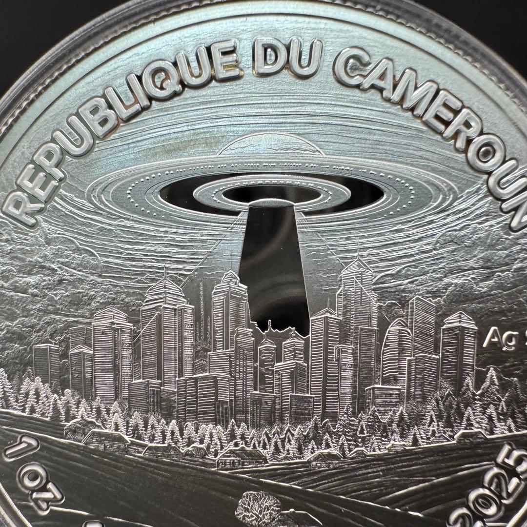 1000枚限定 カラー 特殊加工 銀貨 ゴッホ 「星空夜」 保証書付き