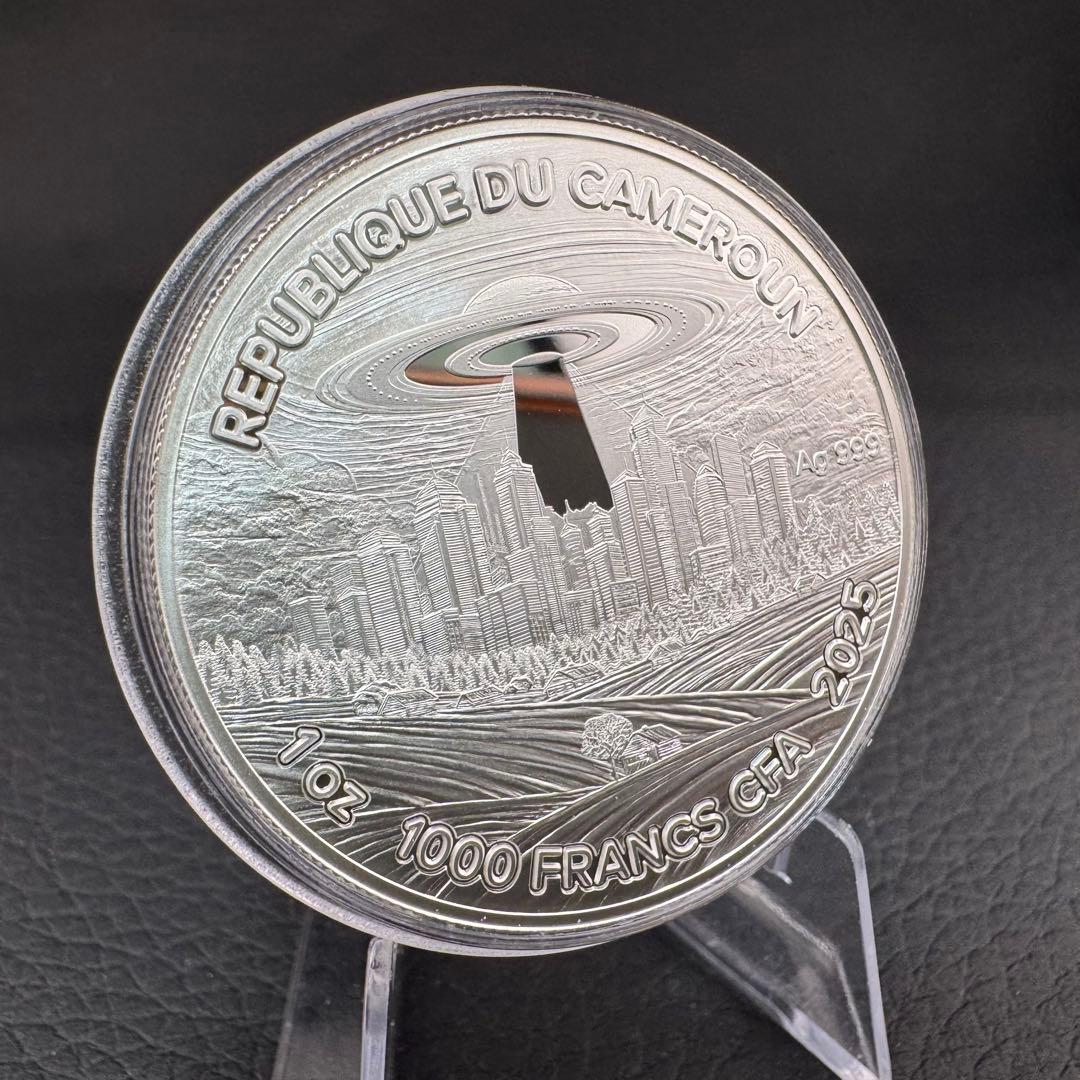 1000枚限定 カラー 特殊加工 銀貨 ゴッホ 「星空夜」 保証書付き