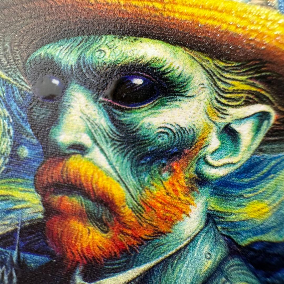 1000枚限定 カラー 特殊加工 銀貨 ゴッホ 「星空夜」 保証書付き