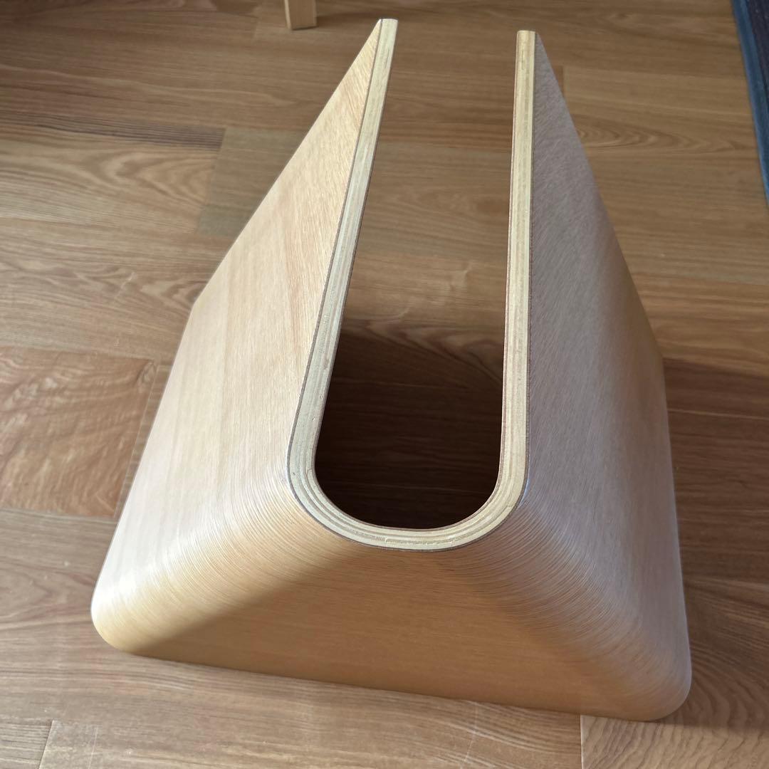 無印良品　重なるテーブルベンチ　オーク材　成形合板　廃盤　入手困難