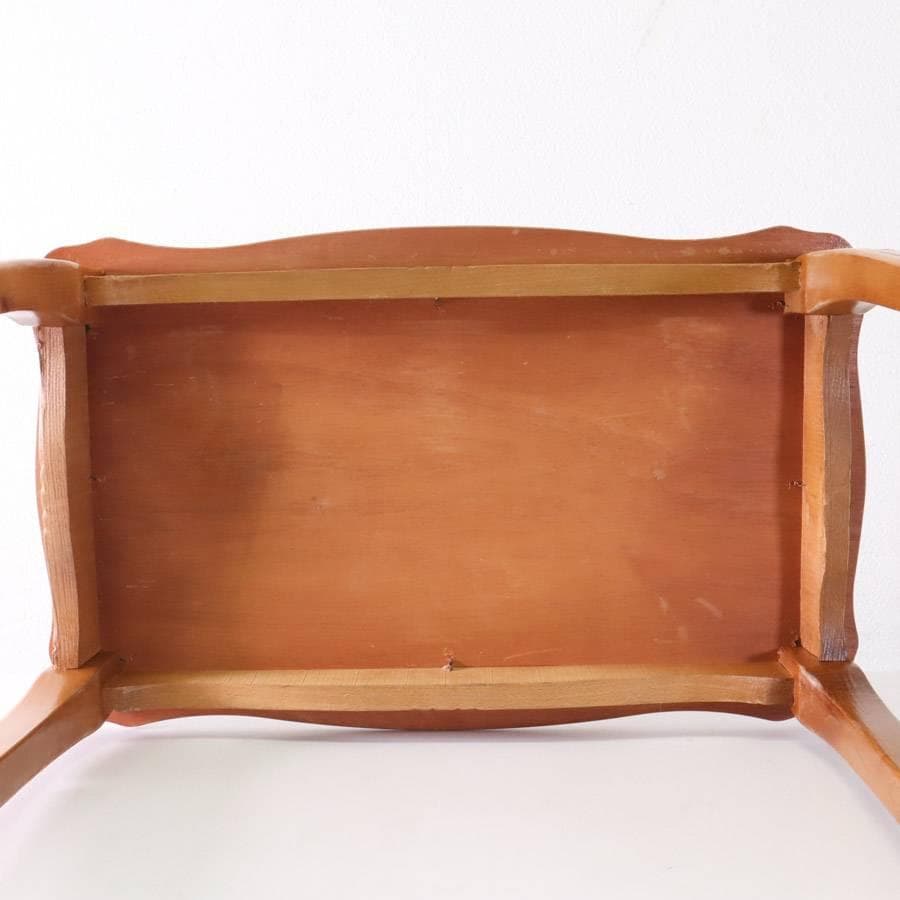 イタリア製クラシカル家具 象嵌細工 猫脚 ネストテーブル 大 幅56cm