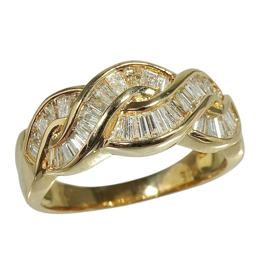 ダイヤ リング テーパー ダイヤモンド 1.00ct 指輪 K18 1ct