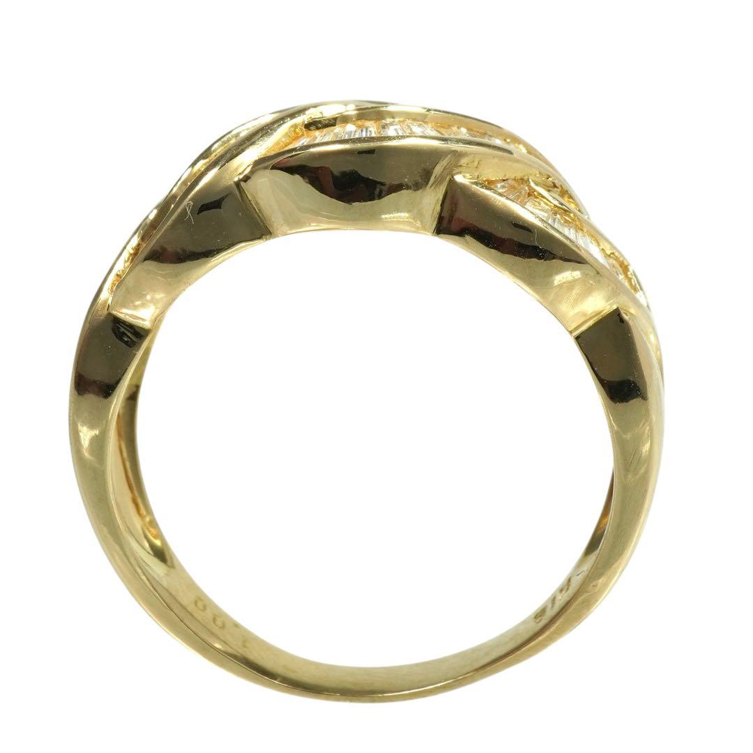 ダイヤ リング テーパー ダイヤモンド 1.00ct 指輪 K18 1ct