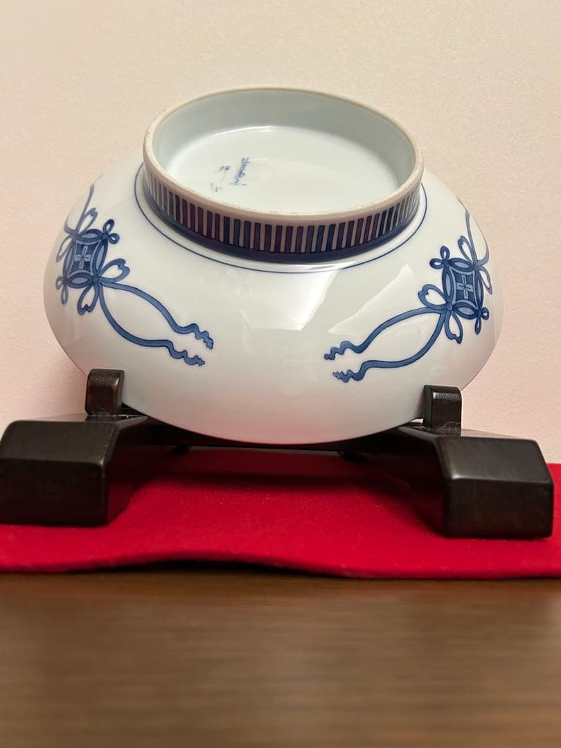 伊万里焼　色絵三瓢箪文様皿 高台大皿