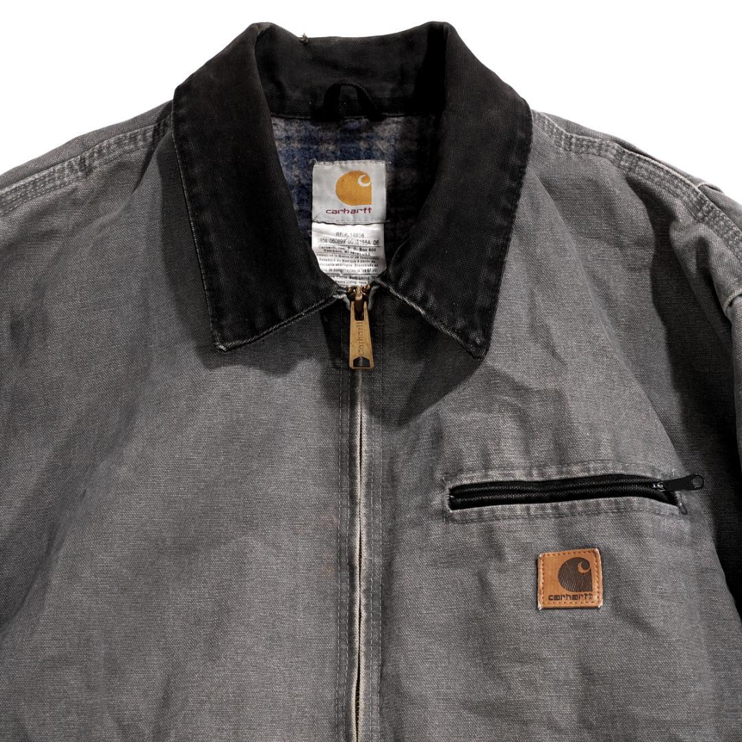 カーハート ダック デトロイトジャケット 2XL フェードブラック　墨黒