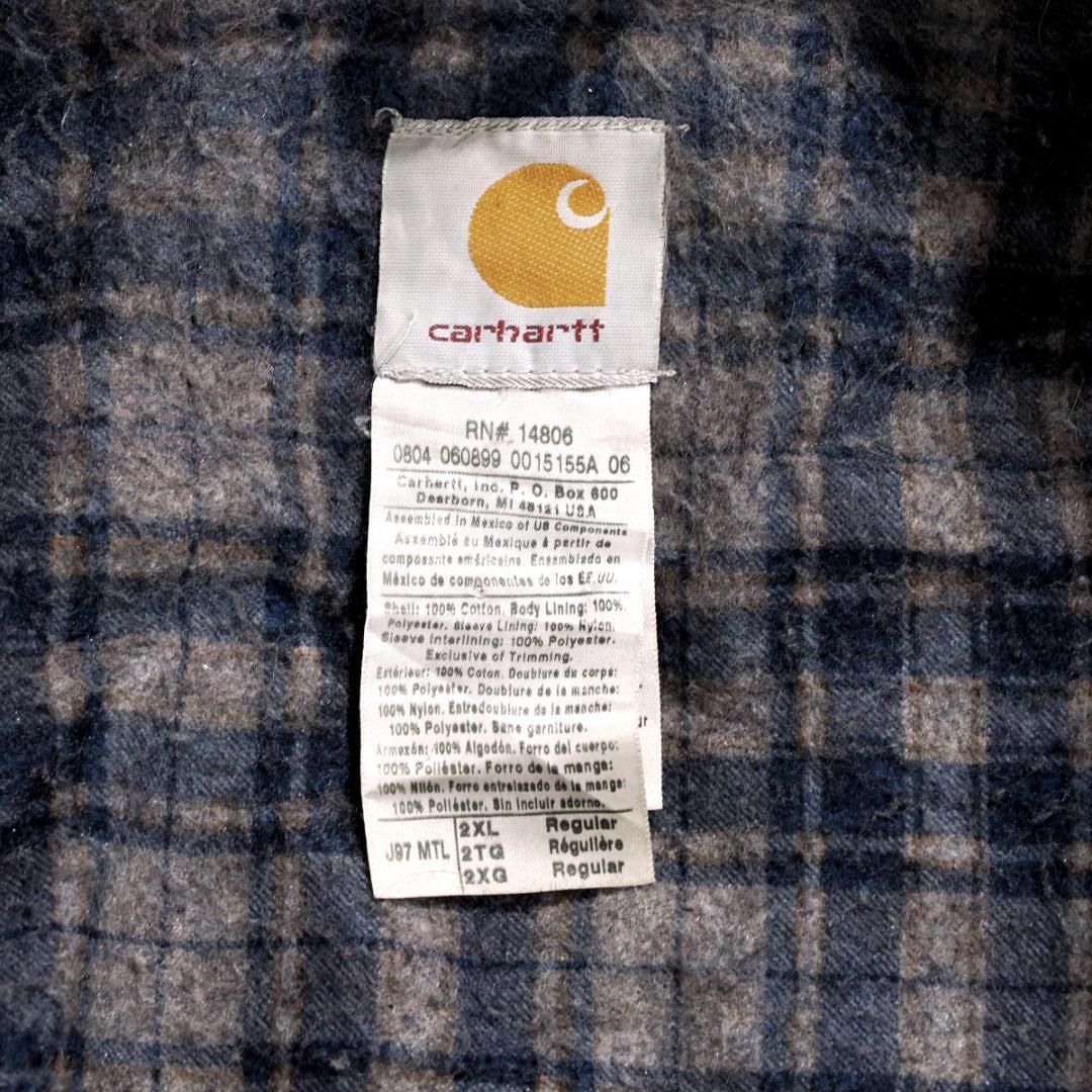 カーハート ダック デトロイトジャケット 2XL フェードブラック　墨黒